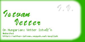 istvan vetter business card